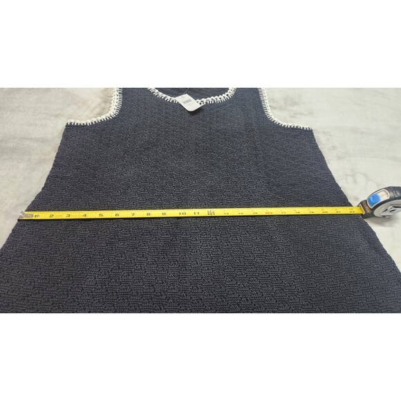 J.Jill Women's Size Large Black White Hand Embroidered Trim Sweater Tunic NWT - Picture 9 of 9